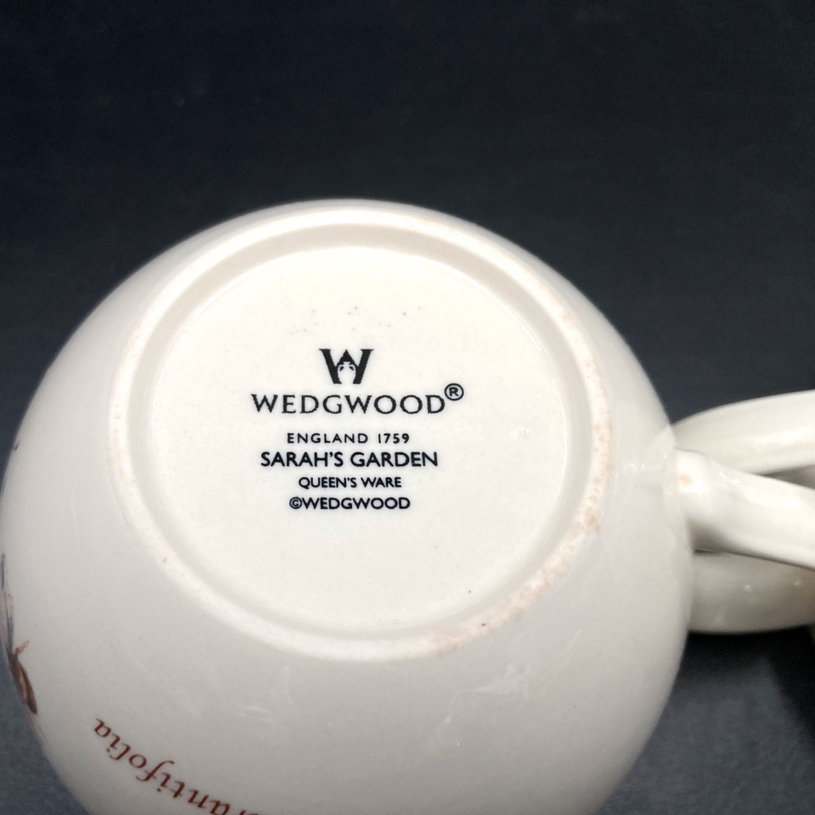 MZ448) WEDGWOOD SARAH'S GARDEN カップ＆ソーサー 2客 ペア 現状品