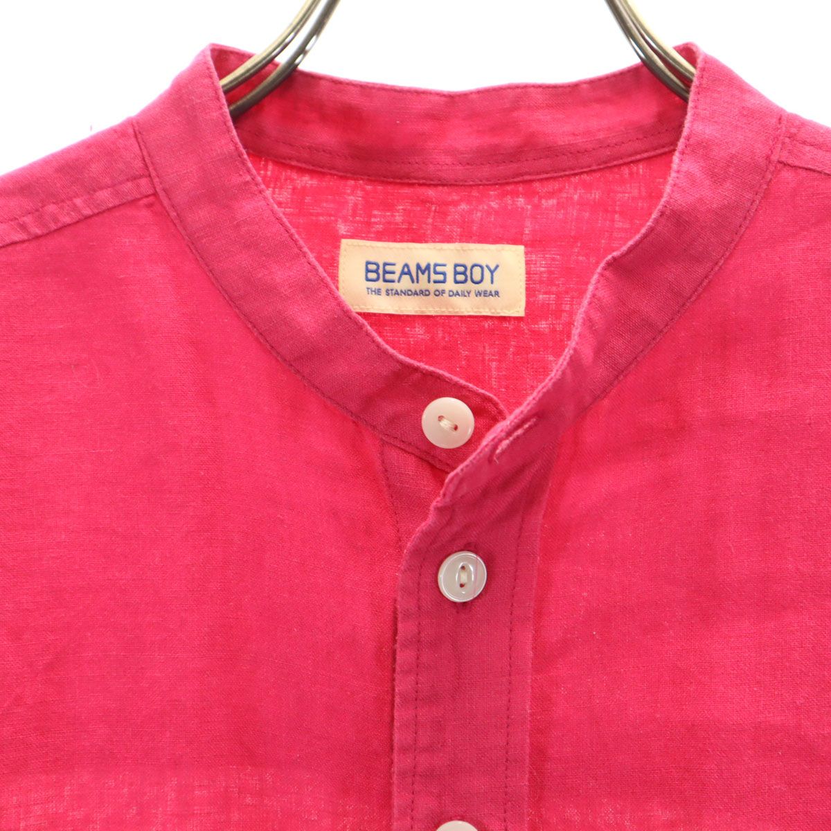 「BEAMS BOY」 半袖Tシャツ FREE ピンク レディース BEAMS BOY（ビームス ボーイ）プリント リンガー Tシャツ（T
