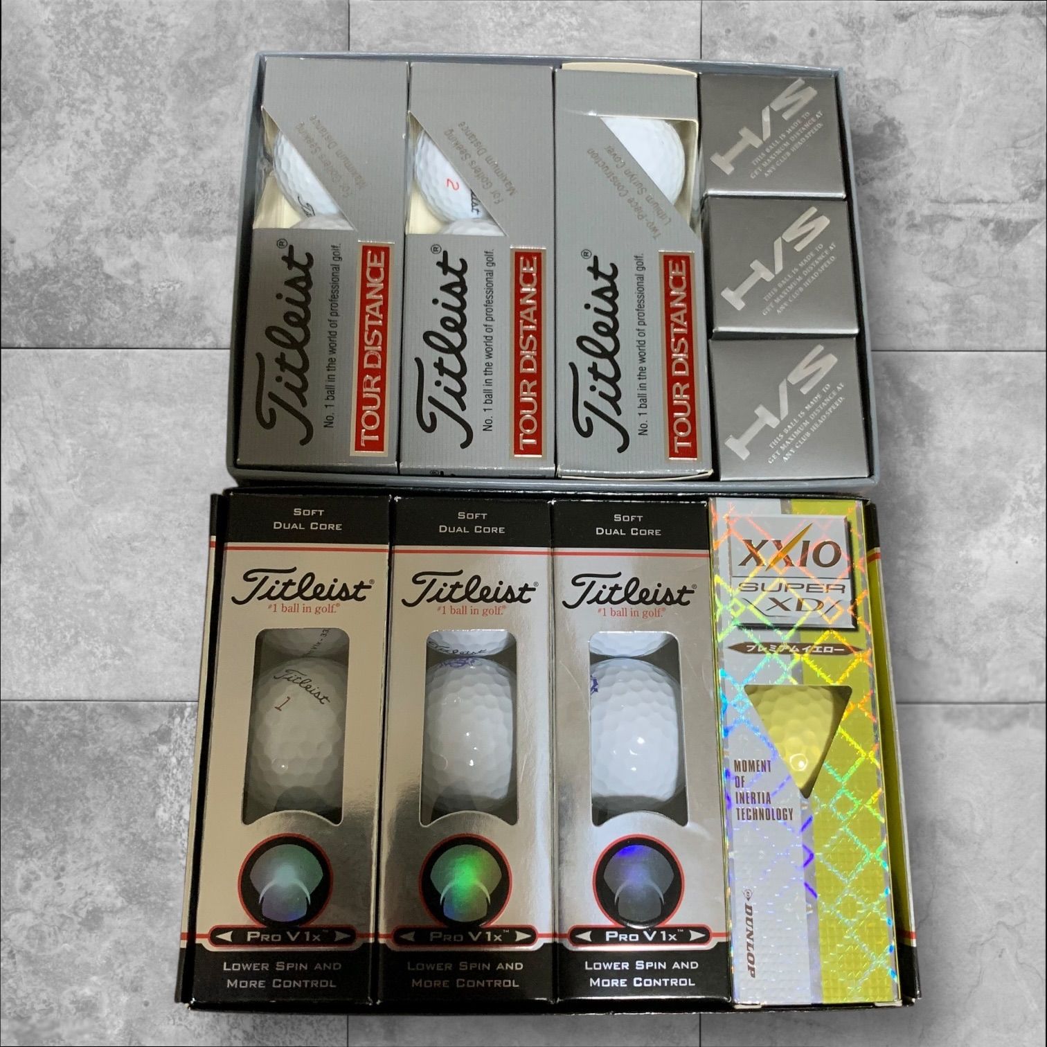 ゴルフボールセット販売 タイトリスト TitleistPro V1x ゴルフボール ダンロップ H|S セット売り 24個 ゴルフボールミックスまとめ売り