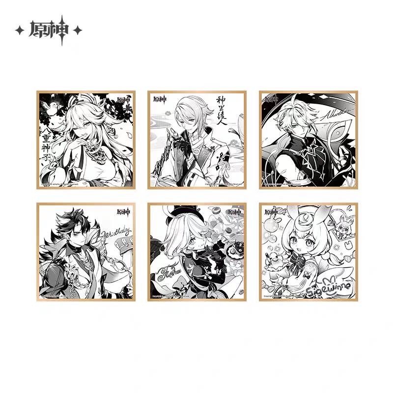 【サイズ交換ＯＫ】 4周年 原神 公式正規品 特典 神里綾人 八重神子 色紙 紙製品
