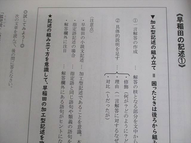 早稲田アカデミー 小6 国語 NN志望校別コース 早稲田の国語 土曜