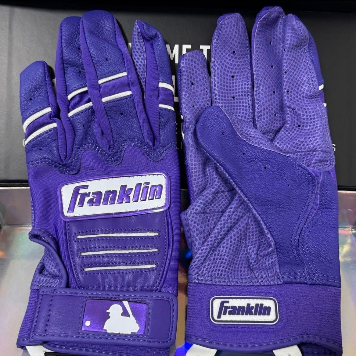 NIKE Alpha Elite グレー パープル Mサイズ バッティンググローブ