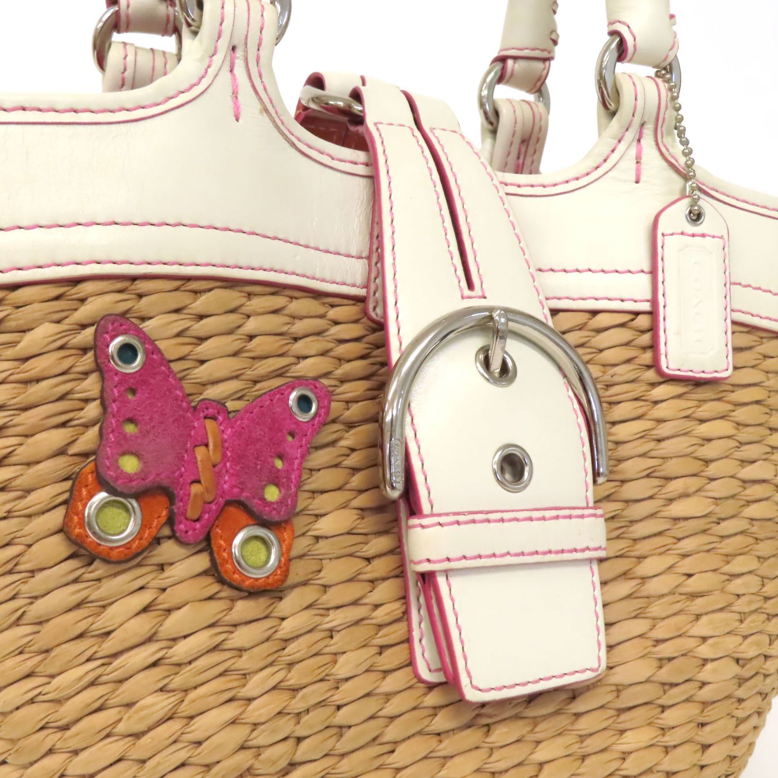OG25017 美品 COACH コーチ バタフライストローバッグ