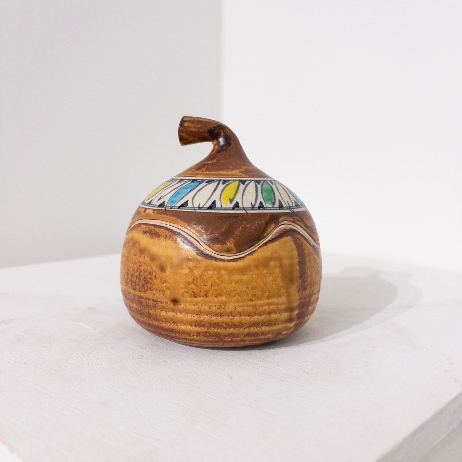 アウトレット 北海道/小樽窯 アイヌ紋様 壺 花瓶