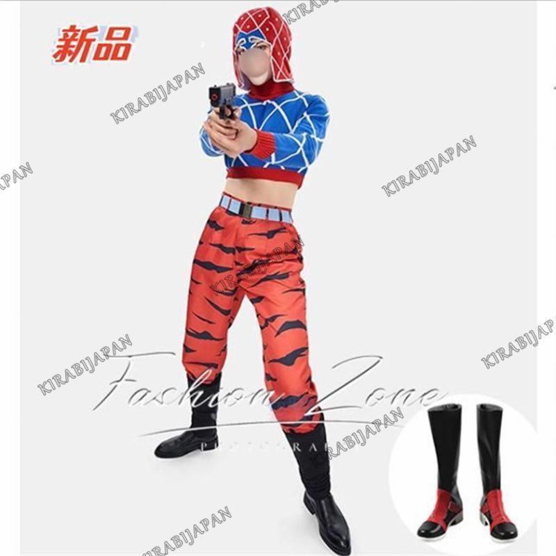 ◆ ジョジョの奇妙な冒険 風 グイード ミスタ Guido Mista コスプレ衣裝 靴 cosplay コスチューム イベント アニメ ハロウィン