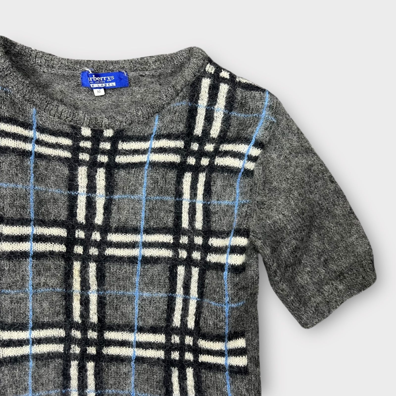 極美品 BURBERRY BLUE LABEL ハーフパンツ ウール モヘア BURBERRY BLUE LABEL - BURBERRY BLUE LABEL バーバリーハーフ