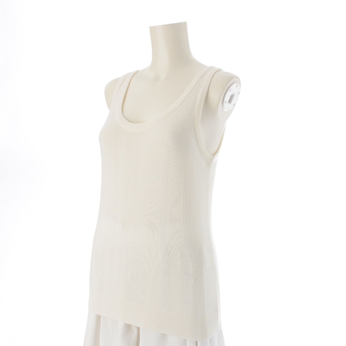 ドゥロワー ウール リブ編み ノースリーブトップス タンクトップ 6517-299-0680 アイボリー 1