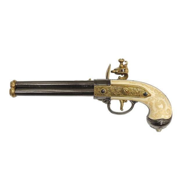DENIX デニックス 模造銃 3バレル付フリントロック ゴールド 1016L