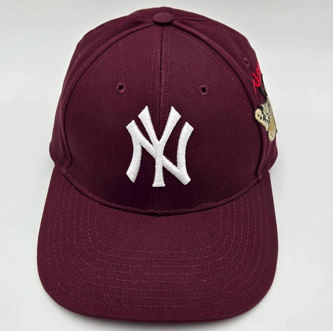 グッチ ニューヨークヤンキース コラボ キャップ バタフライ ボルドー