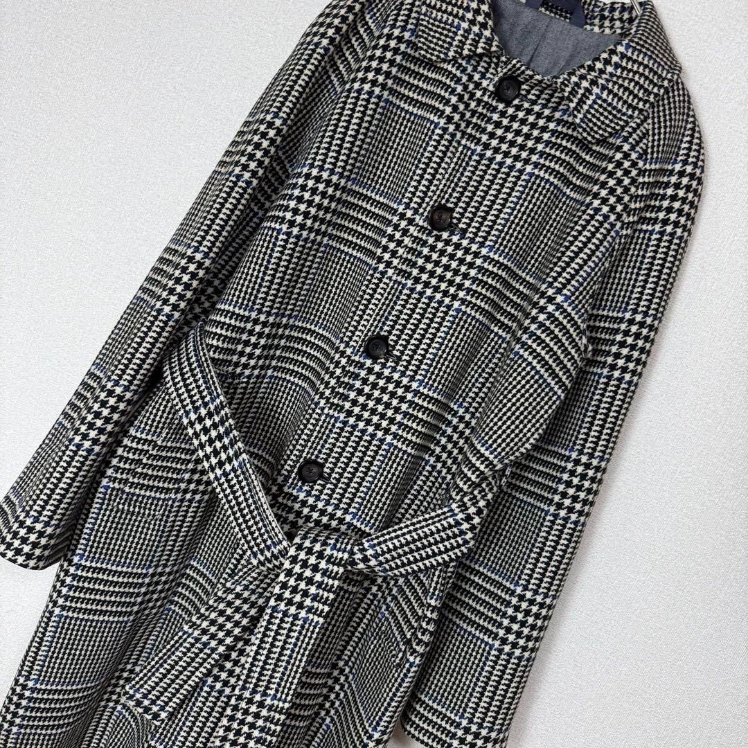 極美品 CIRCOLO1901 グレンチェック 定番ジャージー生地 ステンカラー