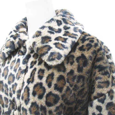 JEANASIS ファージャケット レオパード