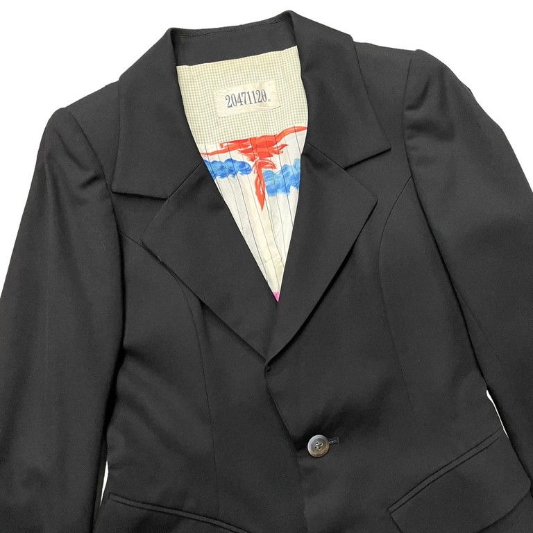 20471120 裏地ヒョーマプリントテーラードジャケット HYOMA 90s - メルカリ