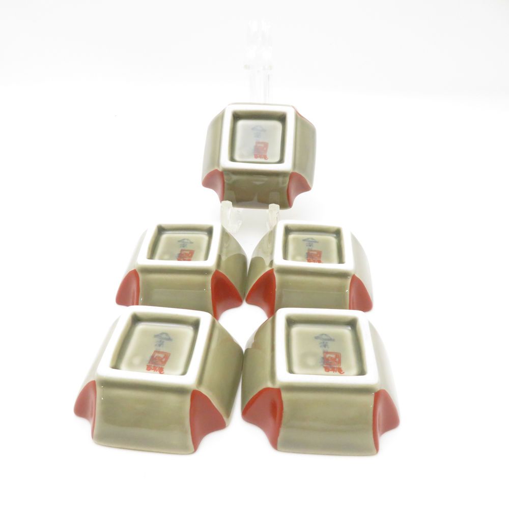 Fukagawa Seiji 深川製磁 珍味入揃 5枚 セット 6cmプレート 小皿 SM4672A3