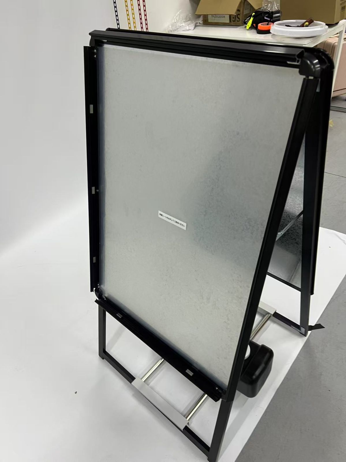 A型看板 A 1スタンド看板 H 1200 mm フレーム幅32 両面 ブラック グリップ式 メニュー 防雨 掲示 案内 屋外看板 開閉式3 set Kjc 1 D