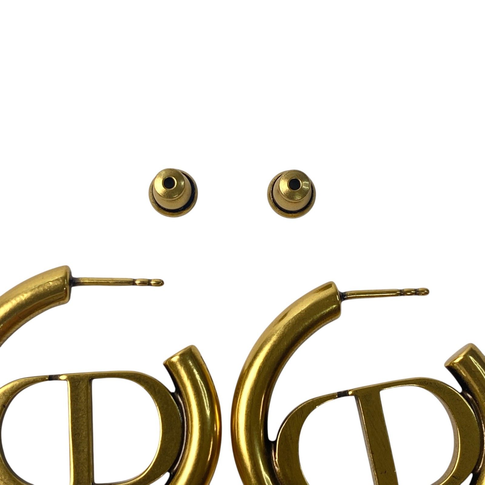 美品 ディオールDIOR ロゴ フープ ピアス モンテーニュ. 美品 ディオール DIOR レディース ロゴ フープ ピアス
