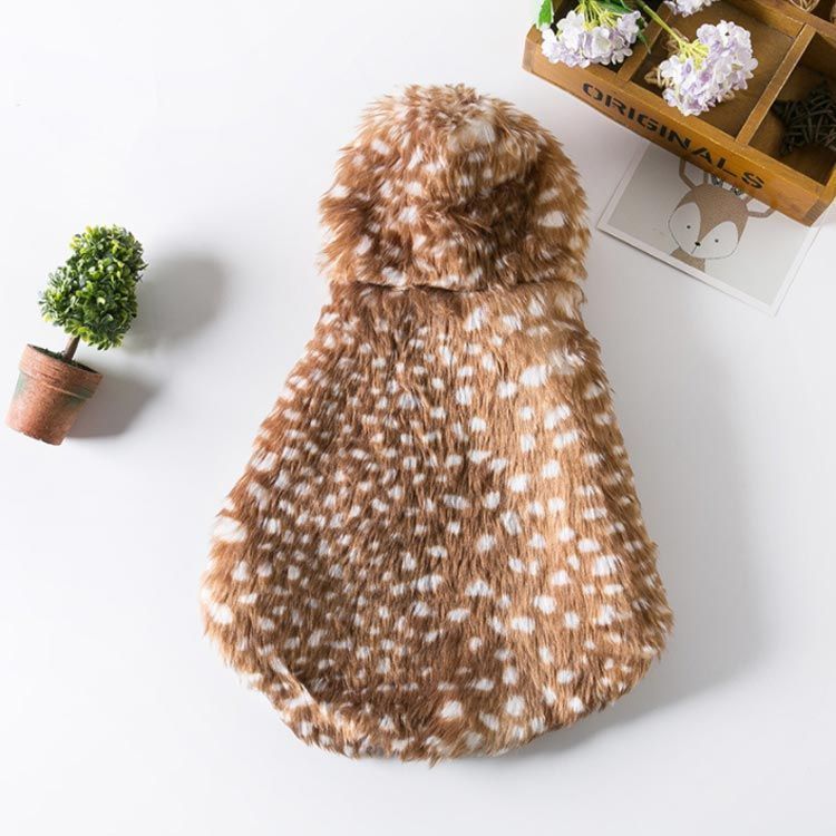 犬用 猫用 マント クリスマス服 トナカイ マント トナカイの角