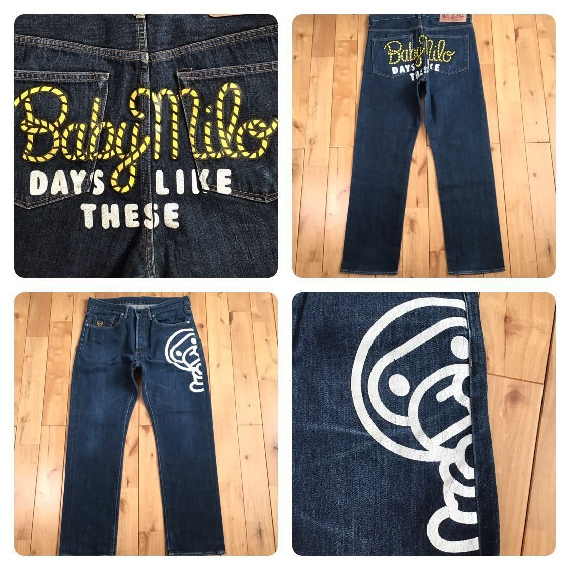 BAPE マイロ デニム パンツ Mサイズ a bathing ape BAPE milo denim pants エイプ ベイプ アベイシングエイプ  ジーンズ jeans NIGO - メルカリ