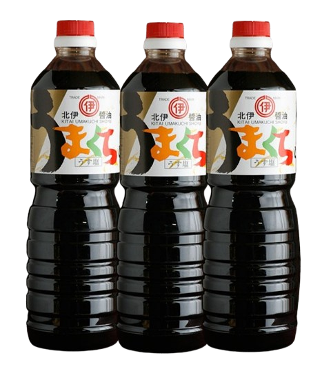北伊醤油 うまくち うす塩 (こいくち醤油)1000ml×3本セット