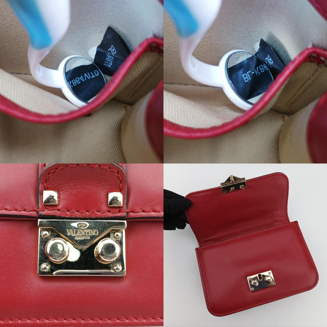 VALENTINO ミックスツイード スタッズ キュロット レッド 36 VALENTINO(ヴァレンチノ) ロックスタッズサンダル ブラック