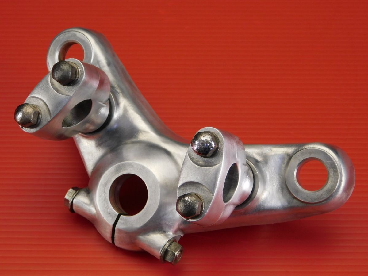 評価B 80◆ CB450 K1 ドリーム 純正 トップブリッジ 三つ又 Φ18 ハンドルポスト クランプ ASSY f1492E13m
