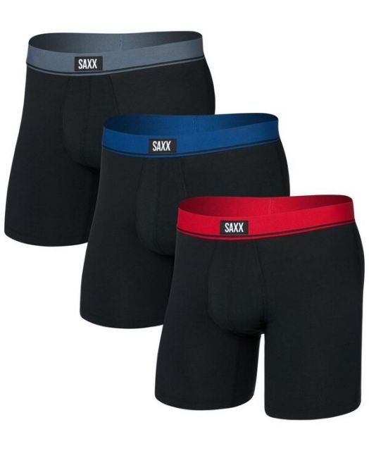 送料無料 サックス メンズ ボクサーパンツ アンダーウェア Men s 3pk. Essential Cotton Logo Boxer Briefs Red|navy|turbulence Wb