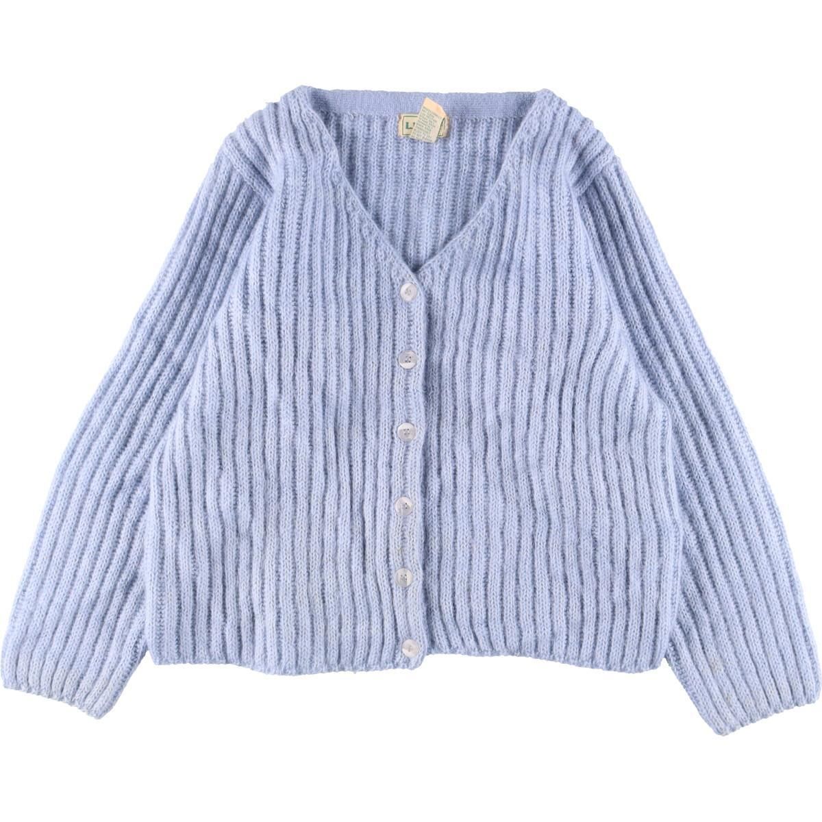 古着 80年代 エルエルビーン L.L.Bean リブ編み モヘア×アクリルニット 