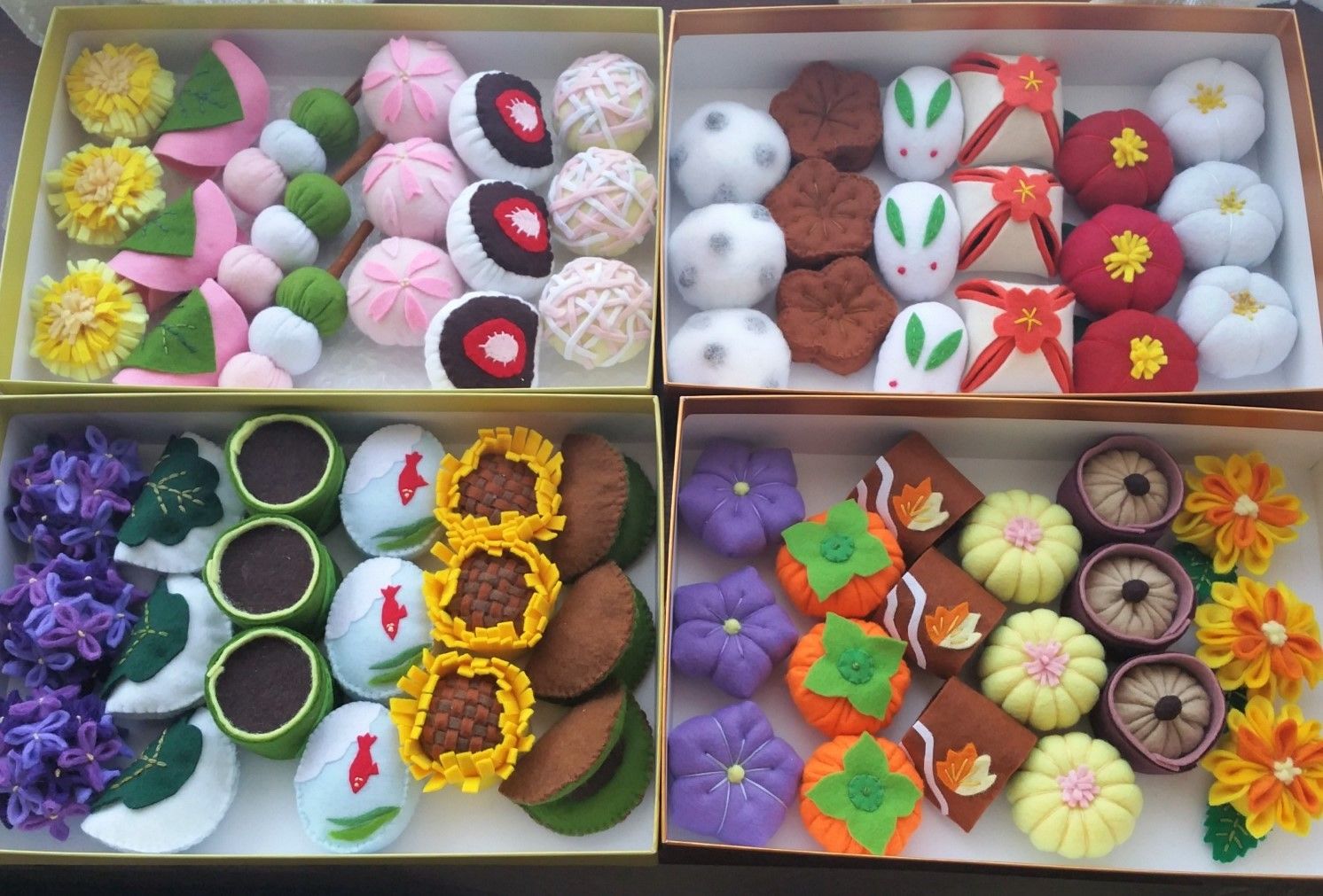 フェルトの和菓子『四季』24個セット - メルカリ
