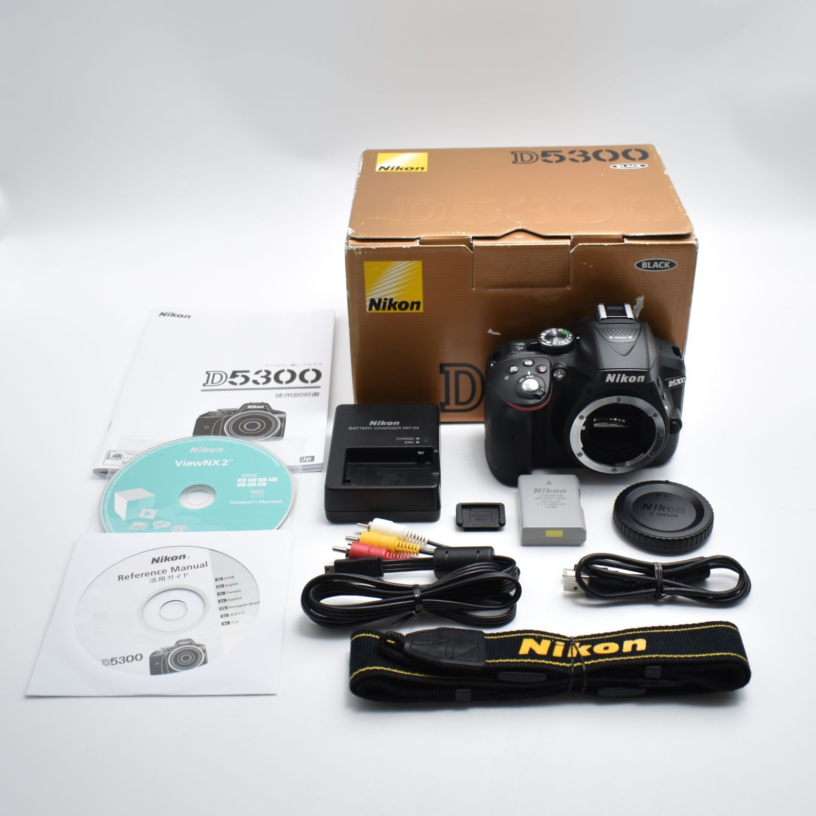 B 8120 Nikon デジタル一眼レフカメラ D5300 ブラック 2400万画素 3.2型液晶 D5300BK