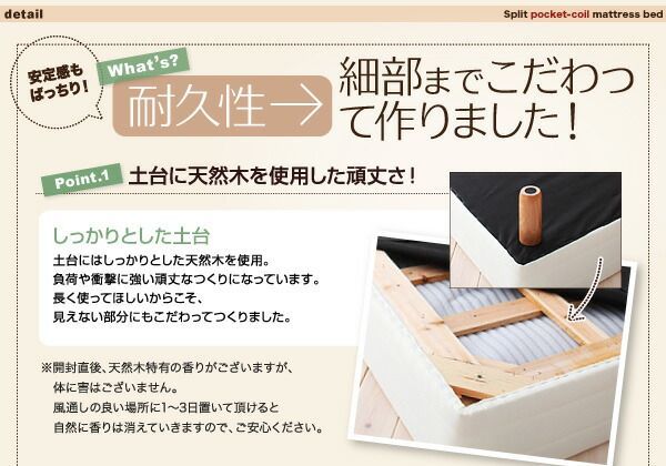 敷きパッドセット ポケットコイルマットレスタイプ