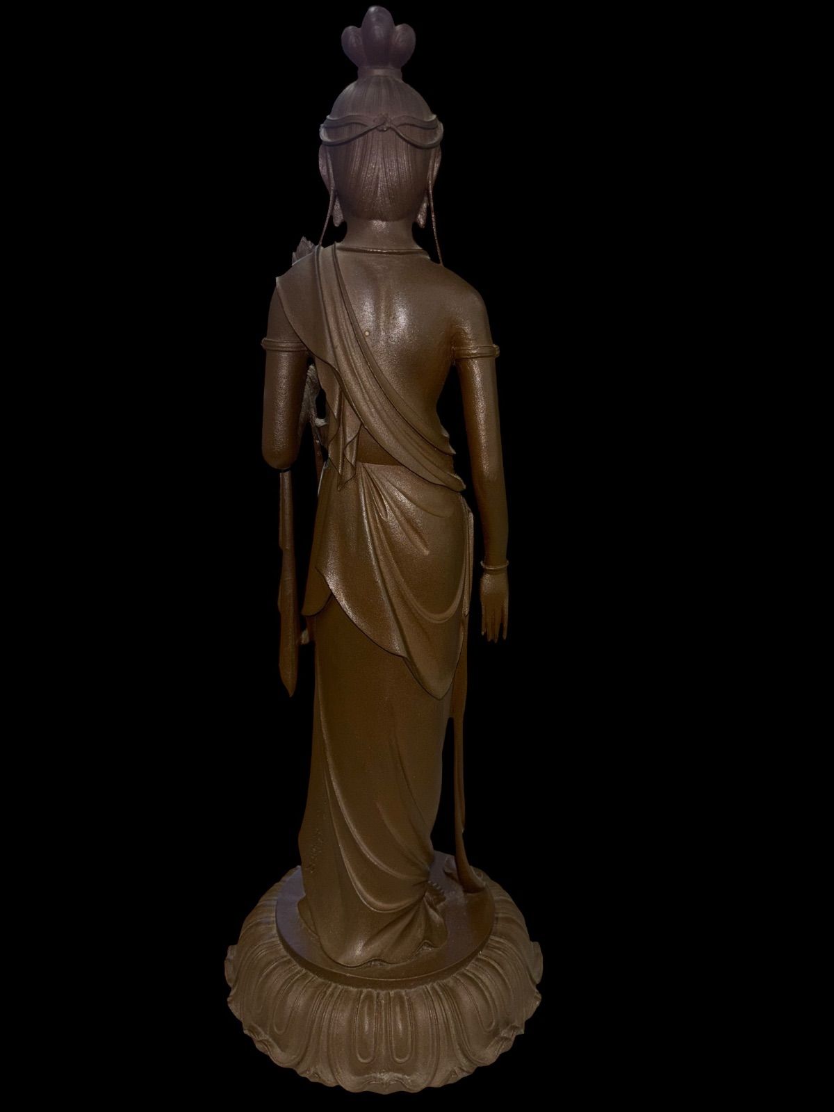 高村光雲原型　聖観音菩薩立像　仏教美術　骨董品　インテリア　置物　開運 某有名コレクター委託品 原型 高村光雲作 鋳銅 聖観世音菩薩像