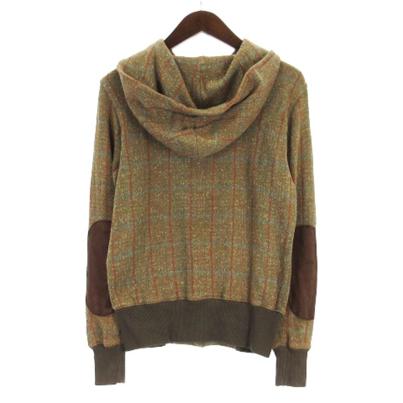 キャピタル kapital チェック カーディガン フーディ エルボー