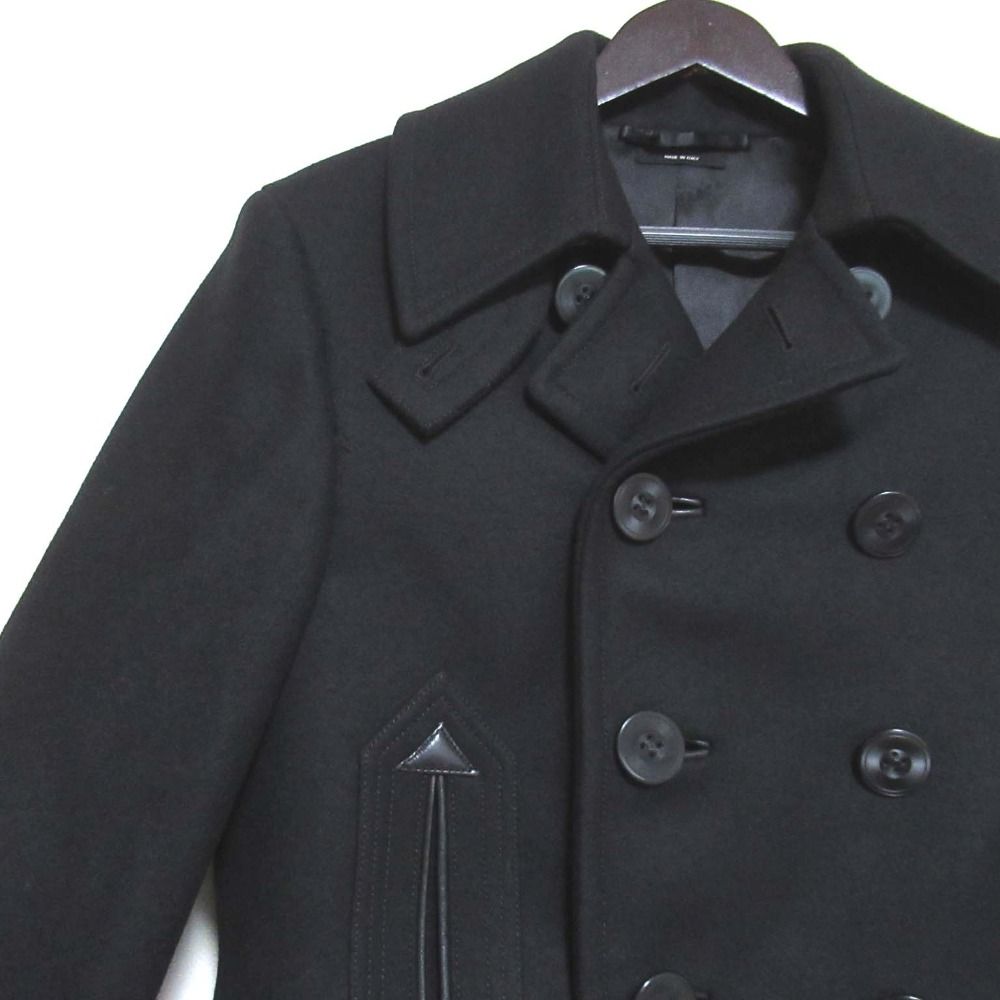 美品] EMPORIO ARMANI ダーク・グレーコート ウールxカシミヤ