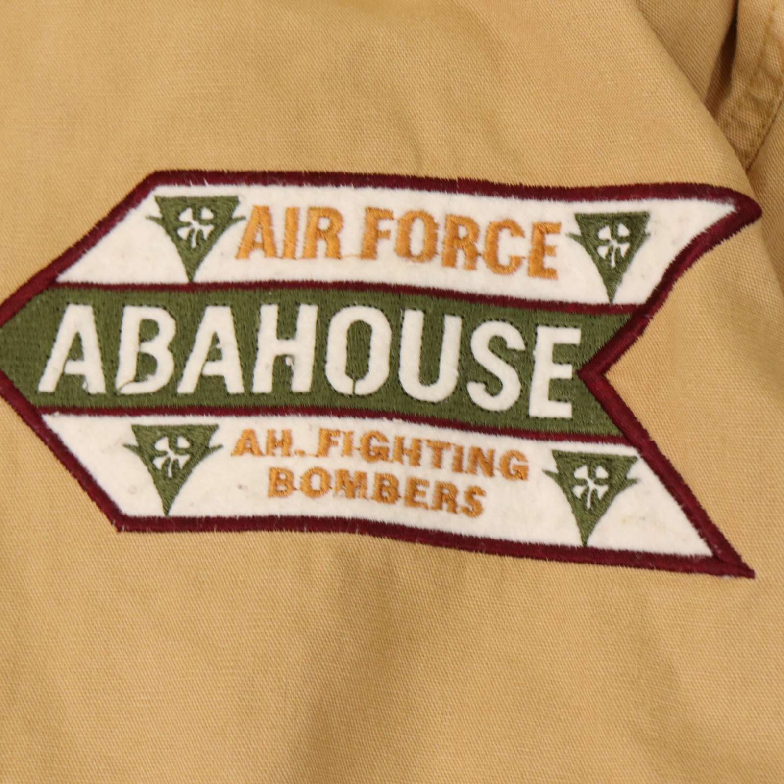 【90sレア古着】アバハウス　ABAHOUSE ビンテージ　スウェードジャケット 希少! 80s~90s☆ ABAHOUSE ビンテージ アバハウス 刺繍☆ MA-1