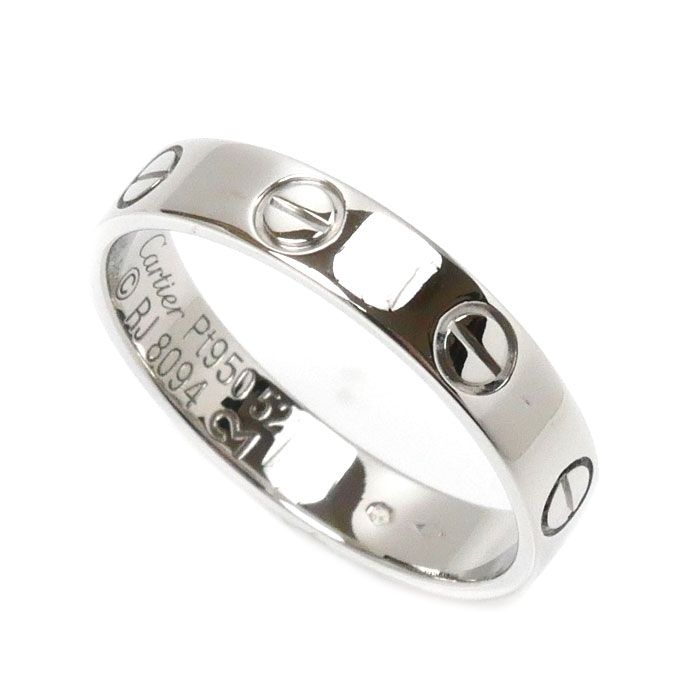 CARTIER カルティエ Pt950プラチナ ミニラブ リング・指輪 B4085352 12 