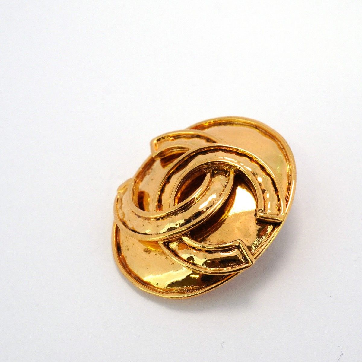 5jeb0003】シャネル ブローチ ヴィンテージ ココマーク オーバル GP  