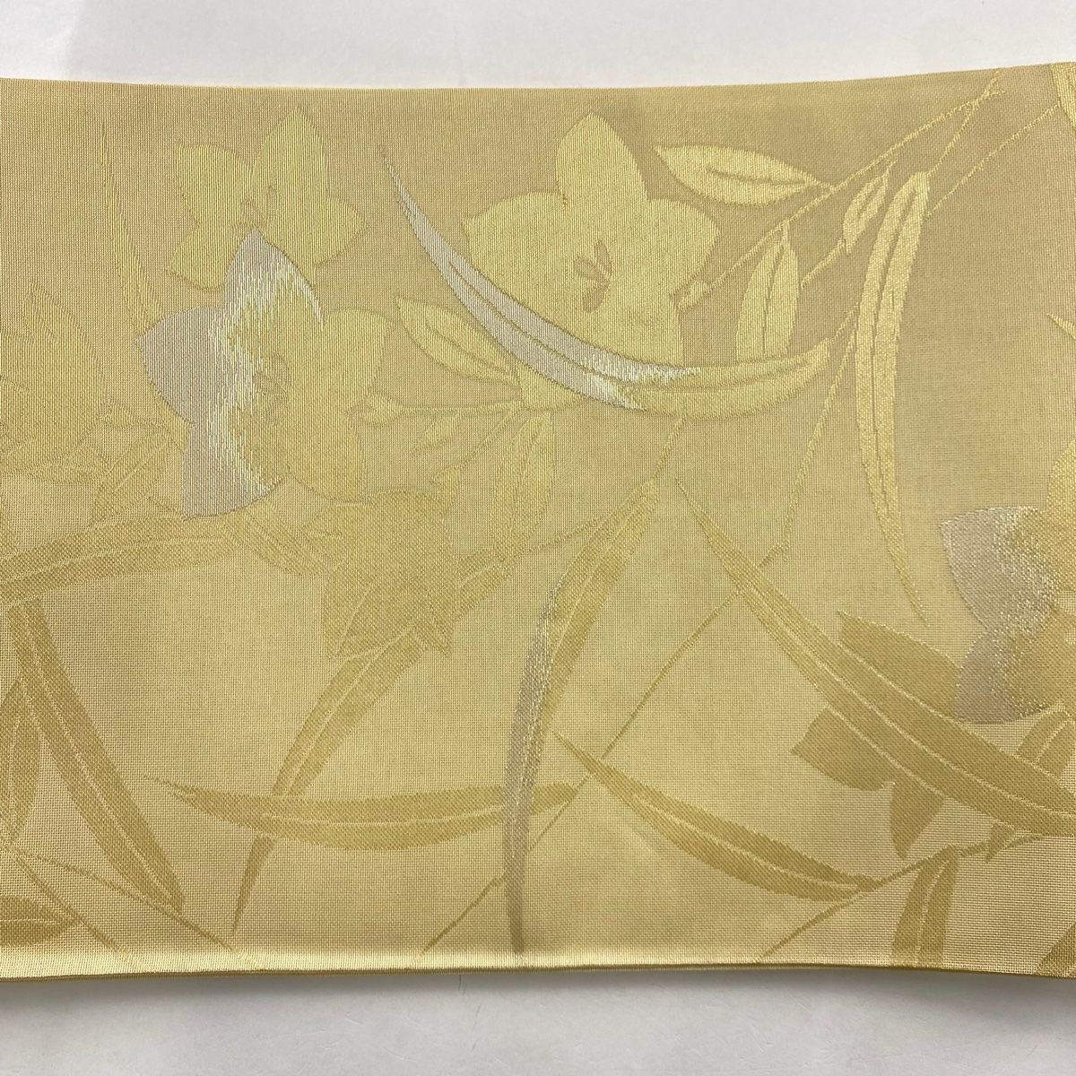 袋名古屋帯 美品 優品 夏帯 紗 関西仕立て 桔梗 葉柄 金銀糸 薄