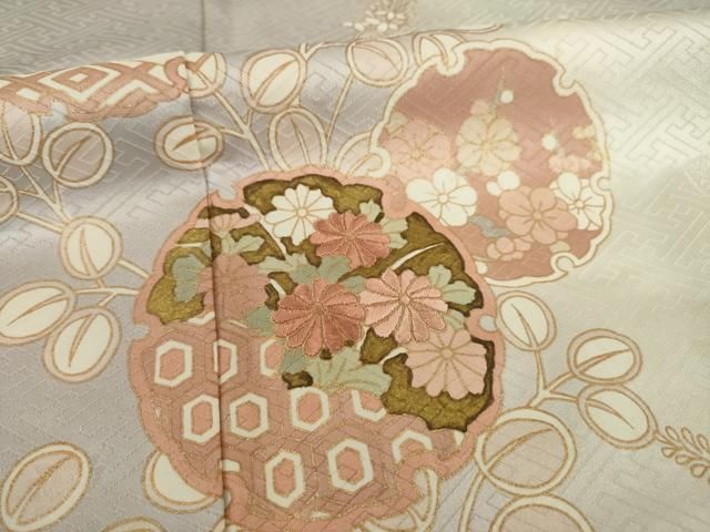 平和屋着物○訪問着 重ね山文 仮絵羽 正絹 逸品 未使用