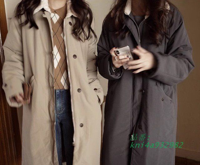 モッズコート レディース アウター 冬レディース アウター 秋冬 冬 ボア襟 カジュアル 韓国 ロングコート フードなし 秋防寒 ステンコート kni4a932982