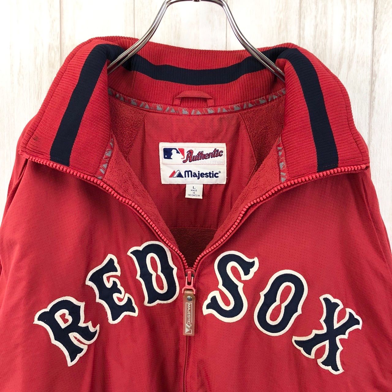 【美品】マジェスティック　ボストンレッドソックス　トラックジャケット Majestic マジェスティック BOSTON REDSOX ボストン レッド