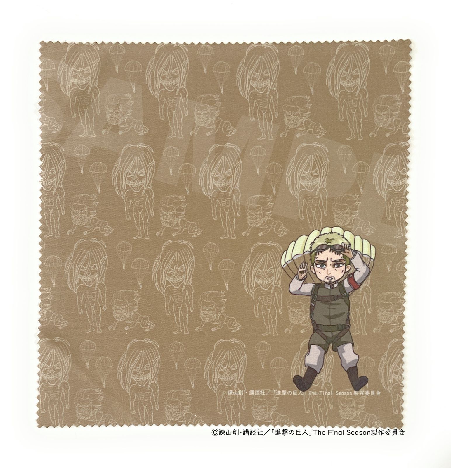 進撃の巨人 ライナー プリント クリーナークロス デフォルメイラスト 