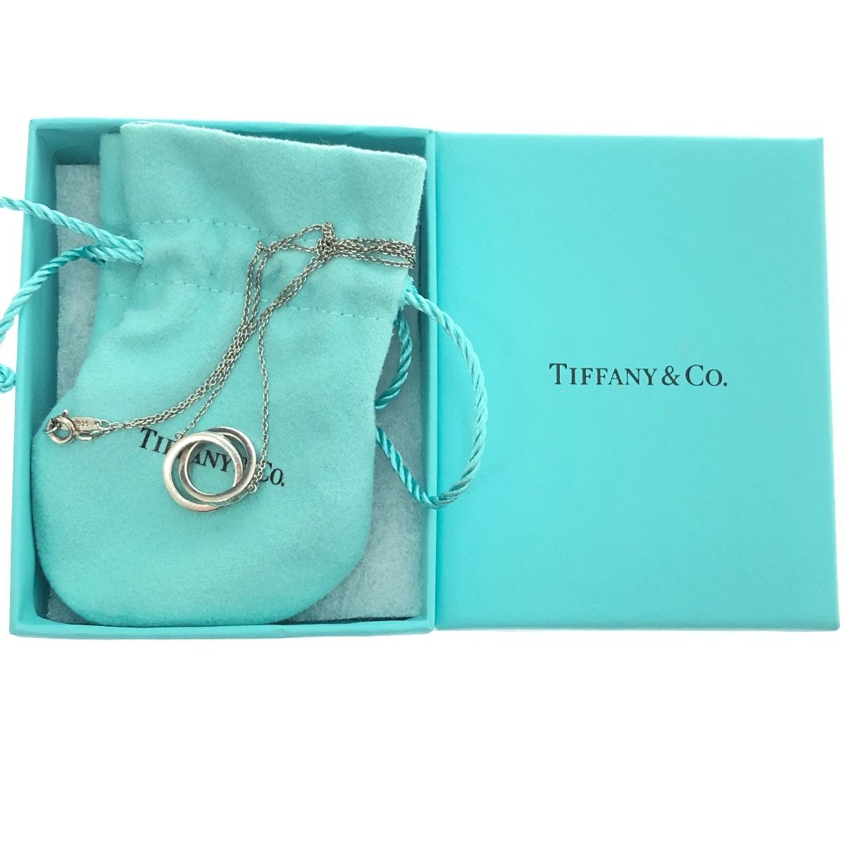 □□Tiffany & Co. ティファニー ネックレス ダブルリング 約40cm