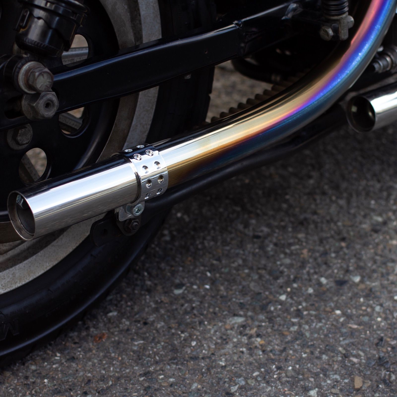 スポーツスター XL'04-'06 オールドスタイル手曲げマフラー ステンレス