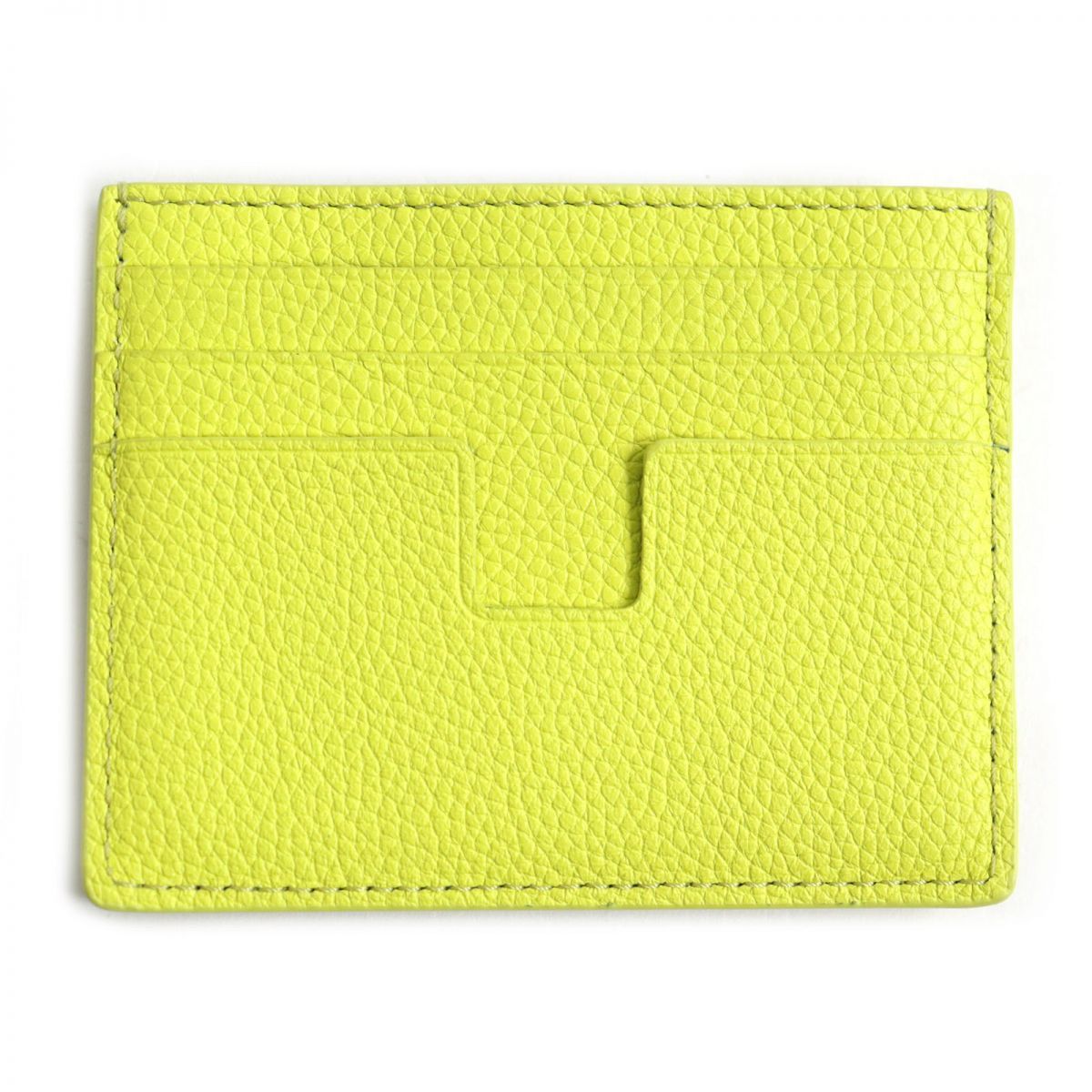 未使用品□TOM FORD/トムフォード GRAIN LEATHER CLASSIC TF CARD HOLDER WITH ZIPPED POCKET ロゴ金具 レザーカードケース ライム 伊製 t04-st30403-721