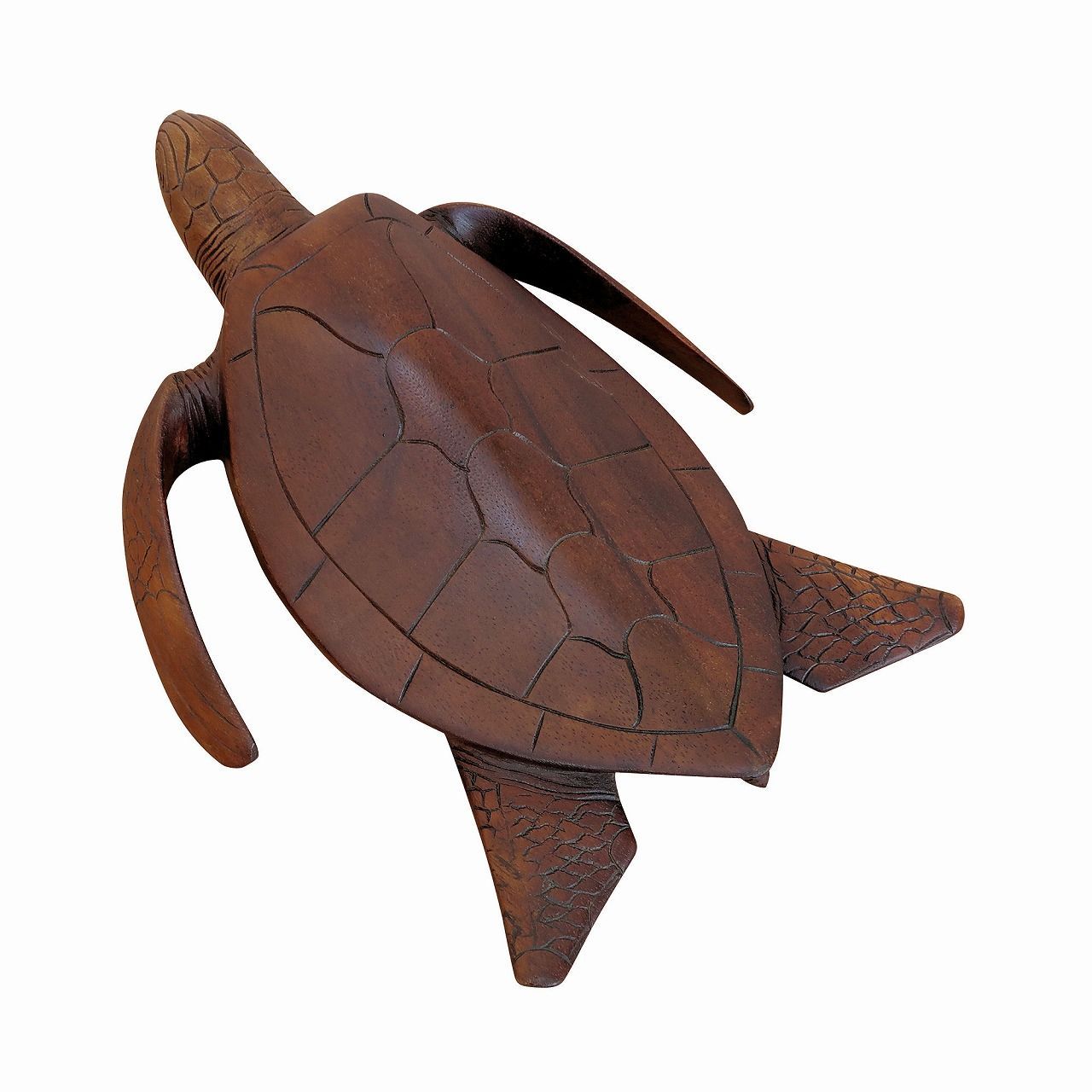 ハワイ　一点物　入手困難　限定　希少　ウミガメ　亀　アンティーク　ホヌ　木彫り ホヌの木彫りの置物 海亀 16cm ホヌの置物 海亀の置物 海亀の