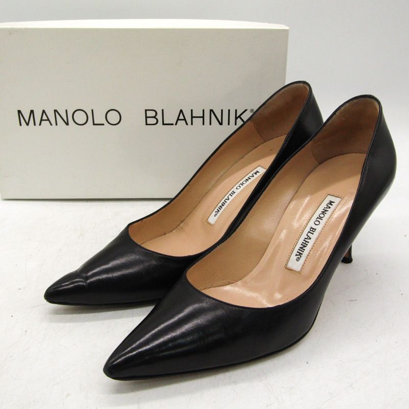 マノロ ブラニク パンプス ハイヒール ブランド シューズ 靴 黒 レディース 38サイズ ブラック MILANO BLAHNIK 【中古】 -  メルカリ