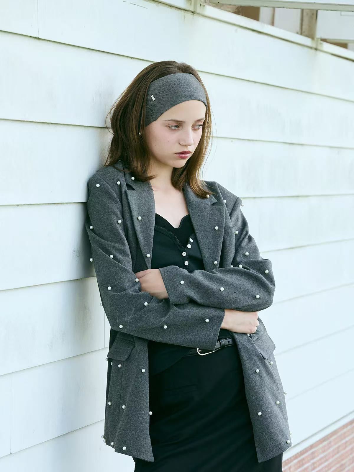 EIMY ISTOIRE パールテーラードジャケット