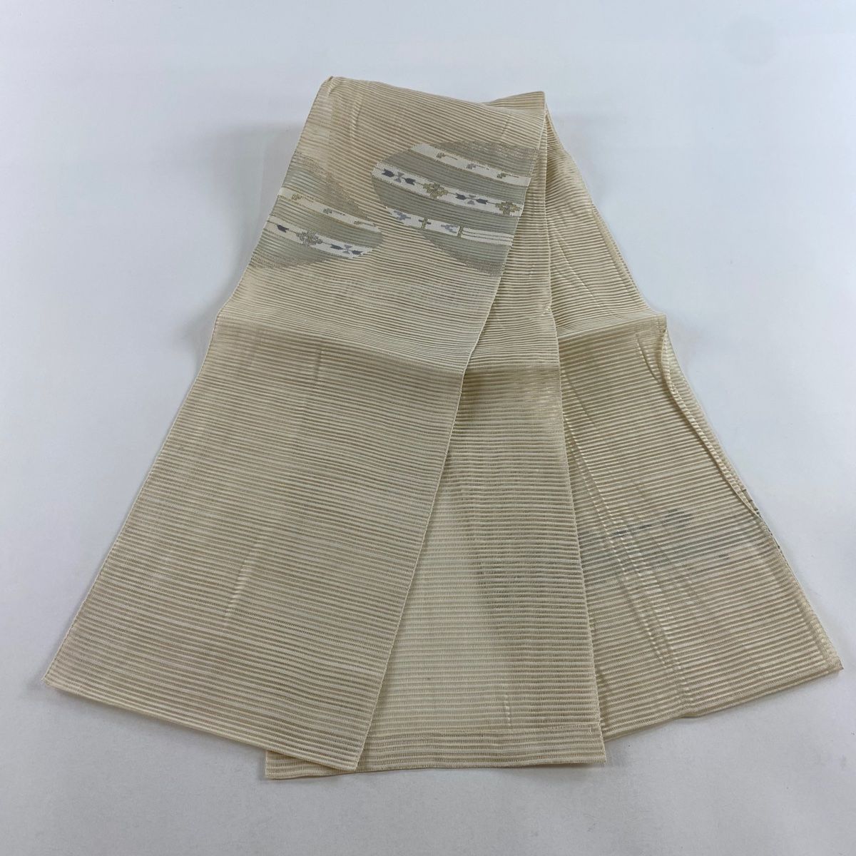 絽織 夏名古屋帯 正絹 幾何学 八寸 U-5322 絽織 夏名古屋帯 正絹 幾何学 八寸 U-5322 絽織 夏名古屋