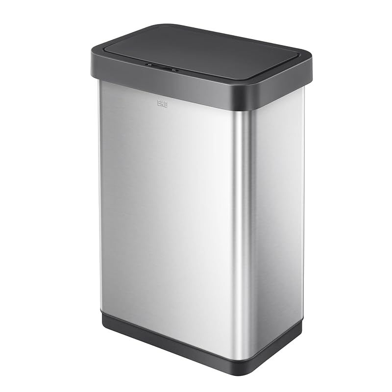 EKO ゴミ箱 ホライゾンライトセンサービン シルバー 50L ゴミ袋 45-50L対応 フタ付き EK9226MT-50L