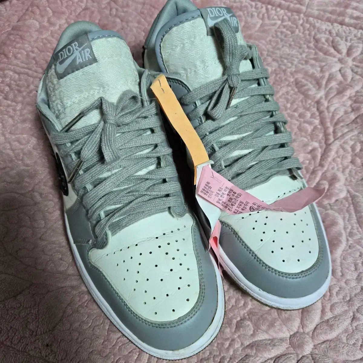 DIOR ディオール NIKE ナイキ エアジョーダン 1 ロー ウルフグレー ホワイト CN8608 ー 002
