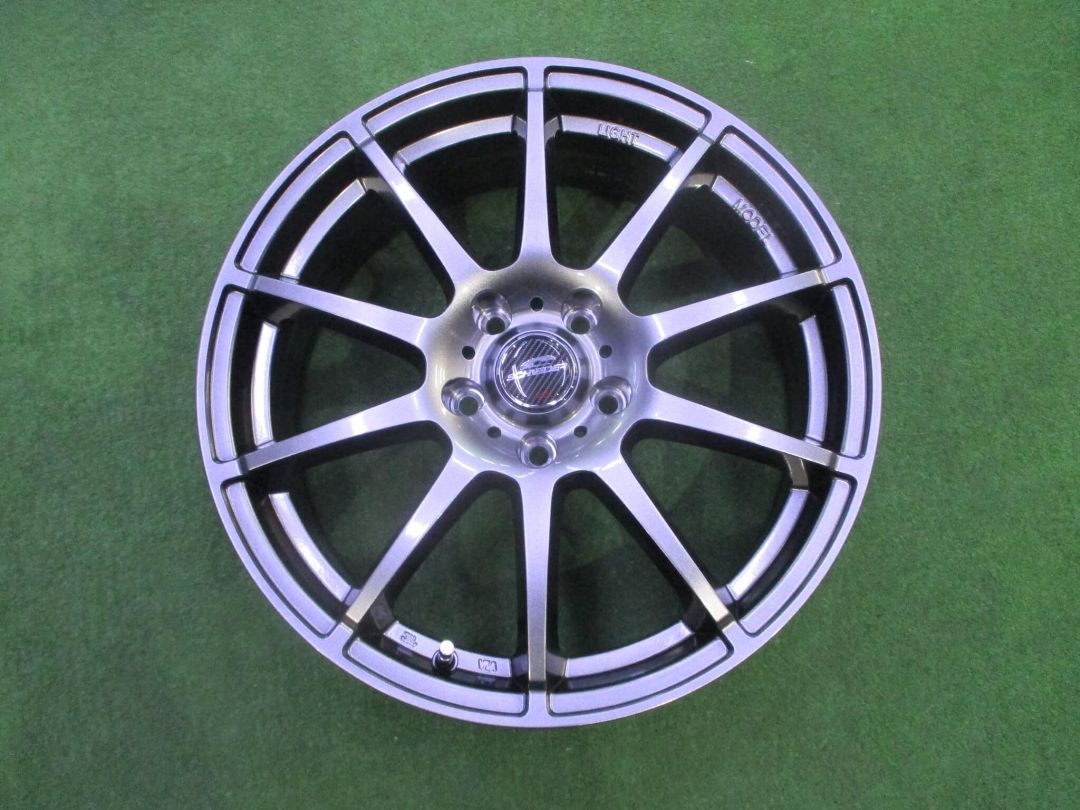 新型クラウンクロスオーバー などに シュナイダー スタッグ 7J-１８インチ メタリックグレイ M14×1.5純正ボルト対応 ４本セット